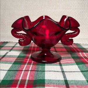 Fenton Dolphin Compote/Relish, Candy Dish